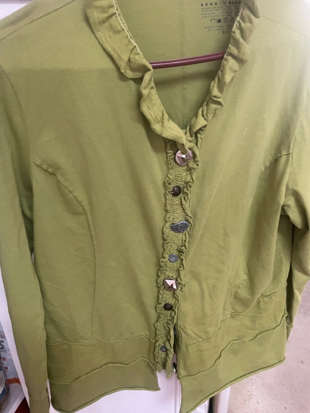 Lime green cotton cover-up